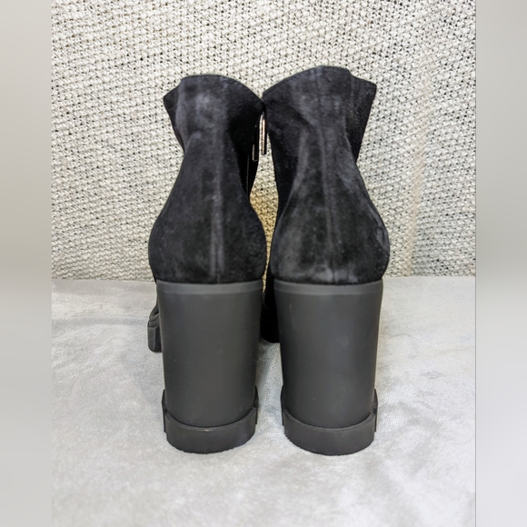 Aquatalia Women Lana Black Platform Suede Heel Boots size 11 - Picture 6 of 11